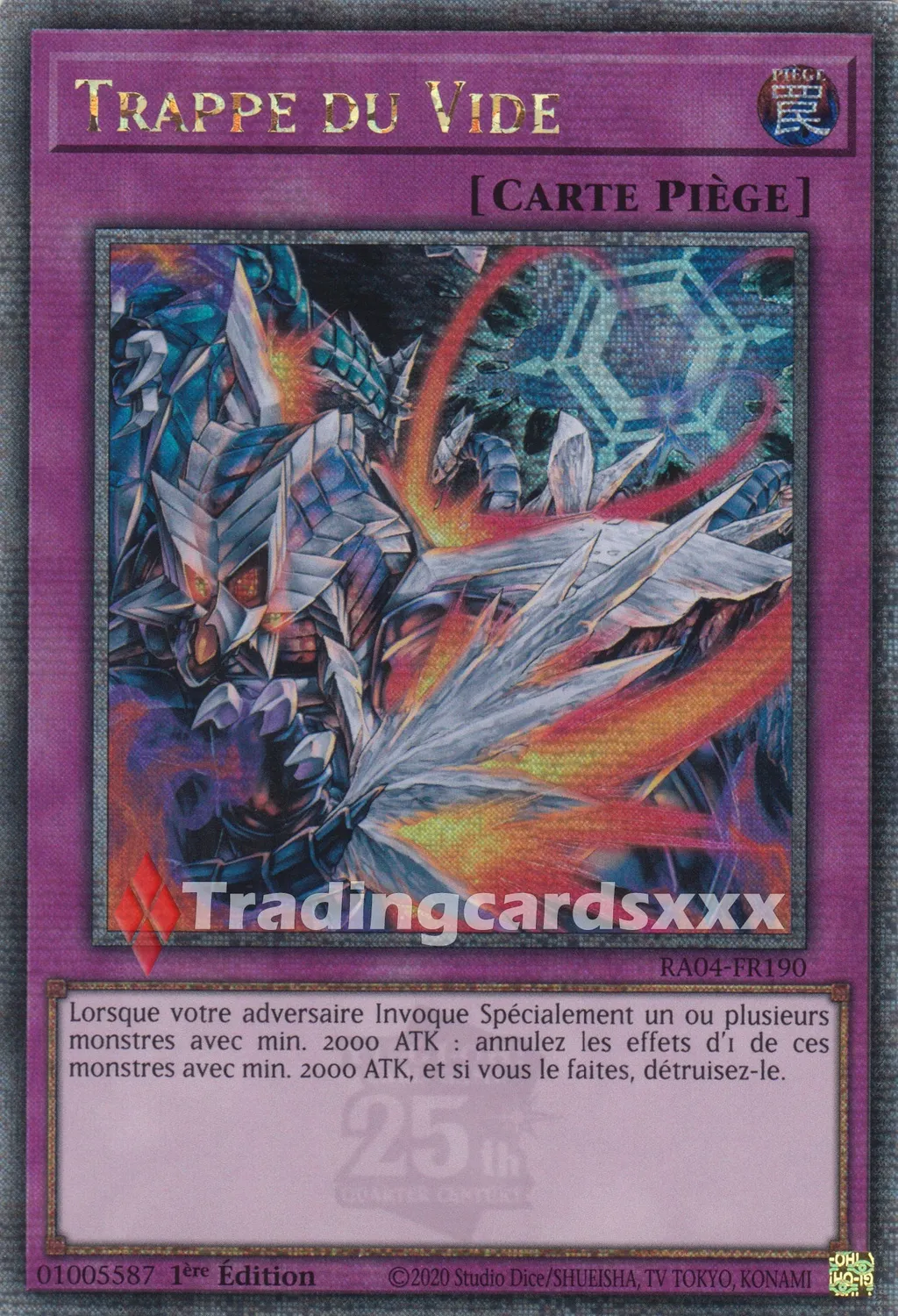Yu-Gi-Oh! Trappe du Vide RA04-FR190 carte 1ère édition