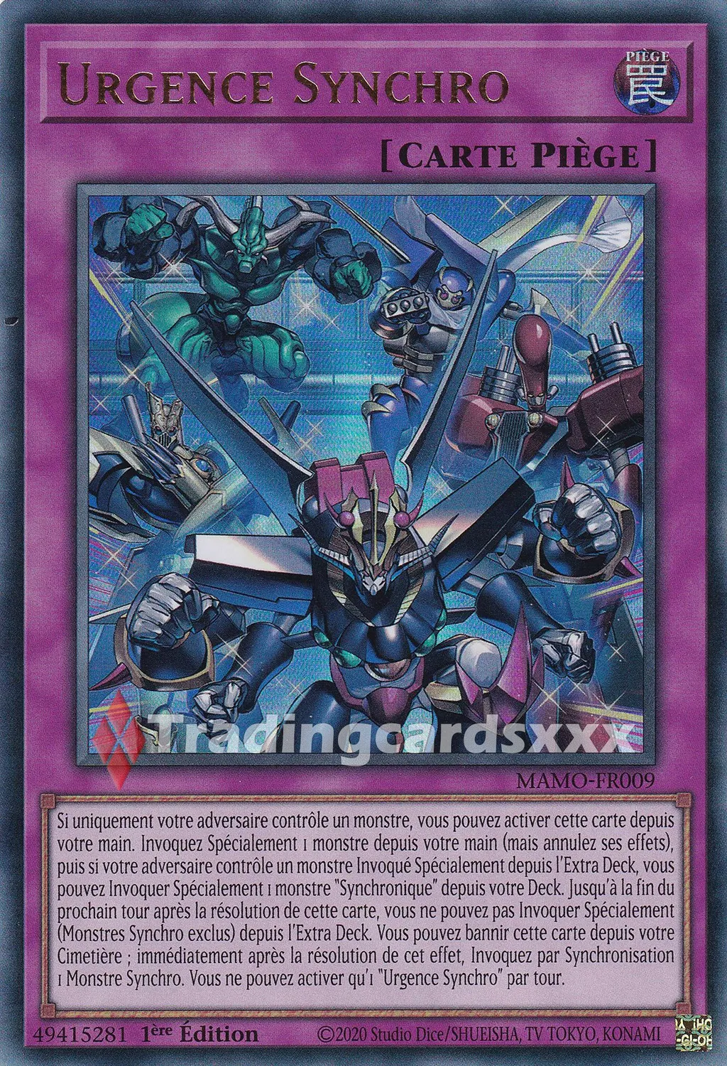 Yu-Gi-Oh! MAMO Urgence Synchro MAMO-FR009 carte française