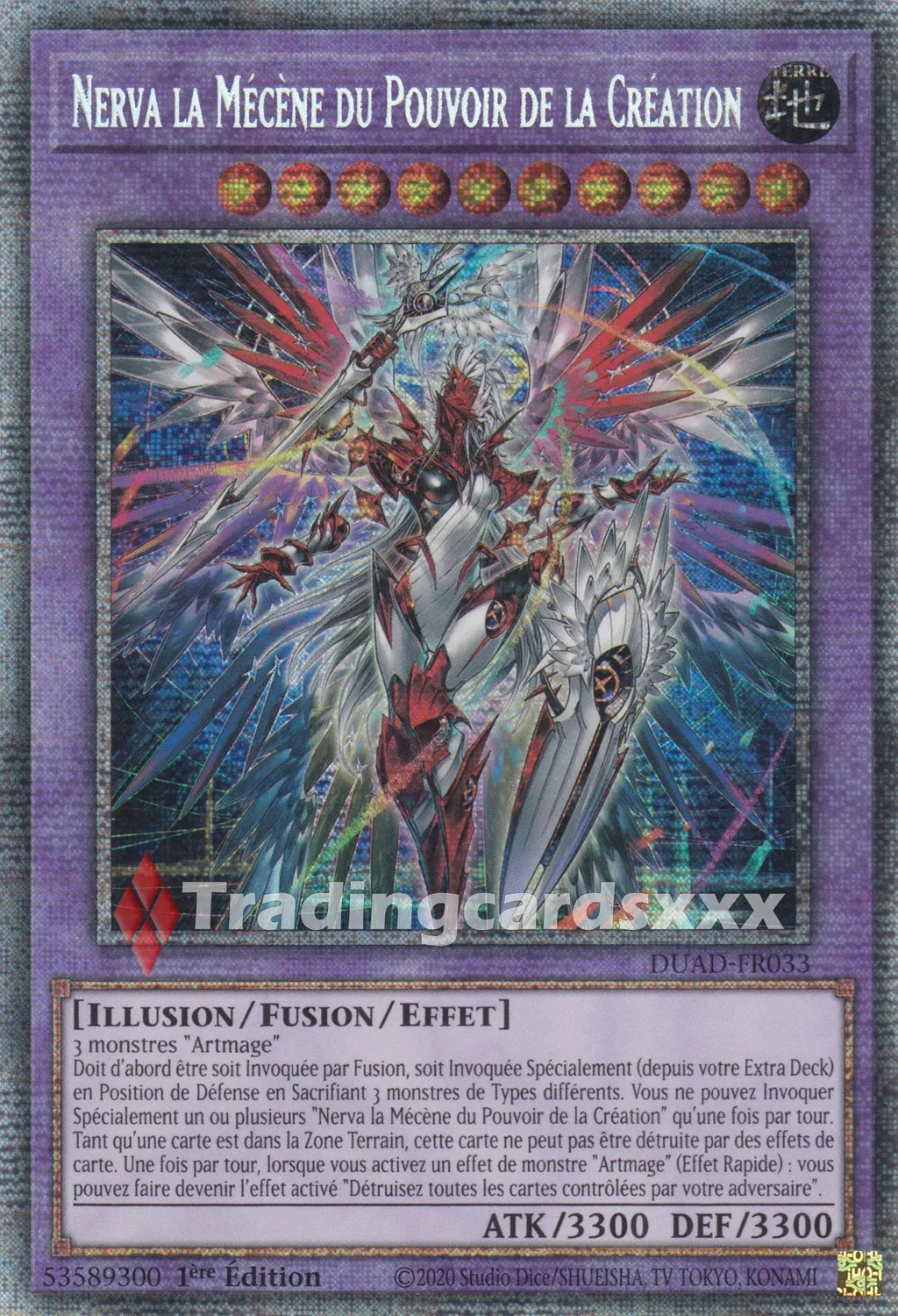 Yu-Gi-Oh! Nerva la Mécène du Pouvoir Création DUAD-FR033 carte