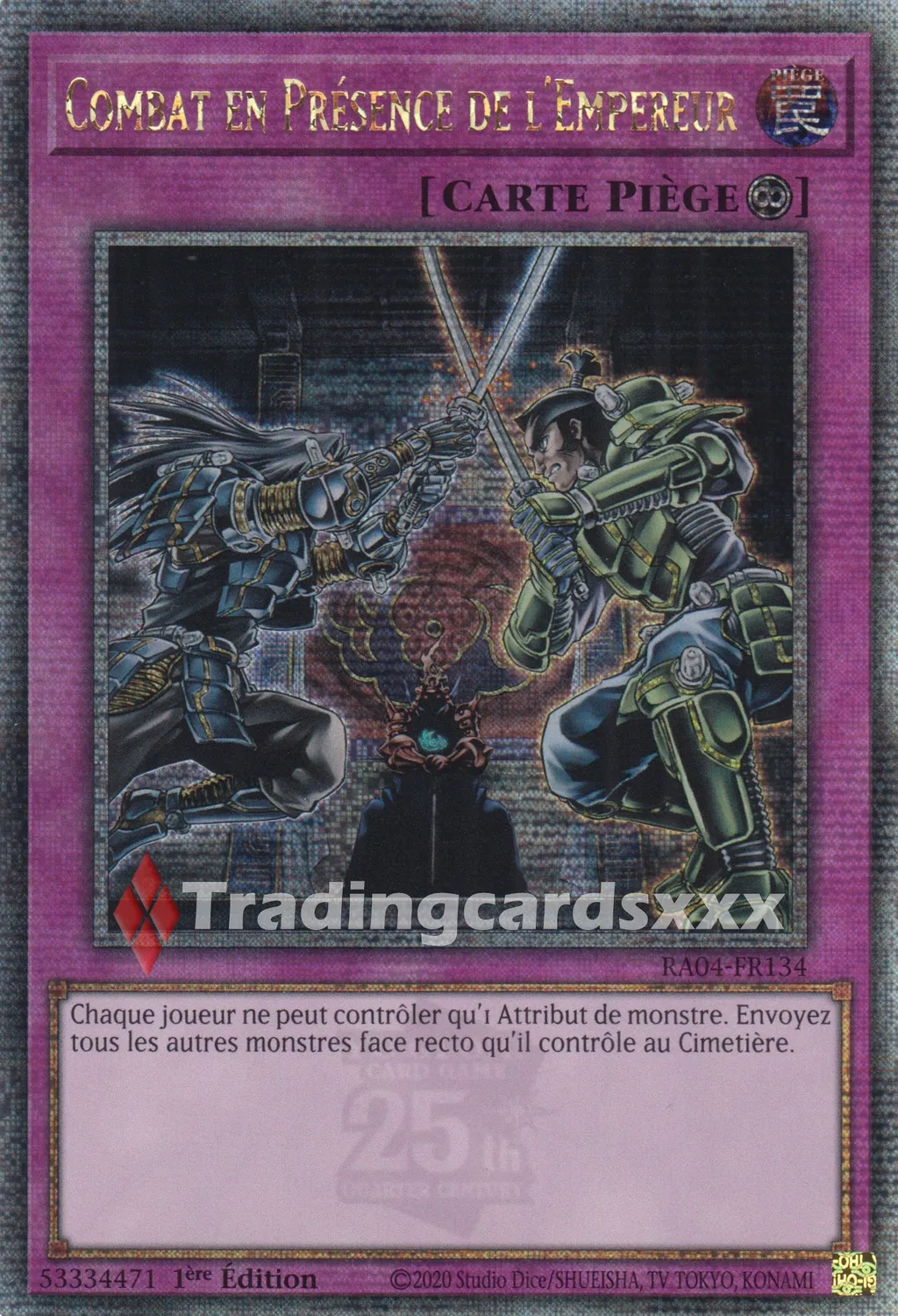 Yu-Gi-Oh! Ruée Quart de Siècle Combat en Présence RA04-FR134 carte