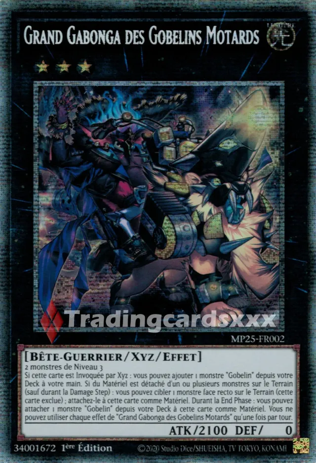 Yu-Gi-Oh! Grand Gabonga des Gobelins Motards MP25-FR002 carte STAR