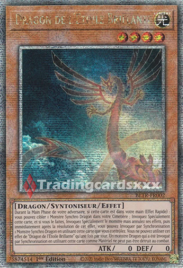 Yu-Gi-Oh! Vengeance du Terminal Dragon Étoile Brillante BLTR-FR002 QCSE