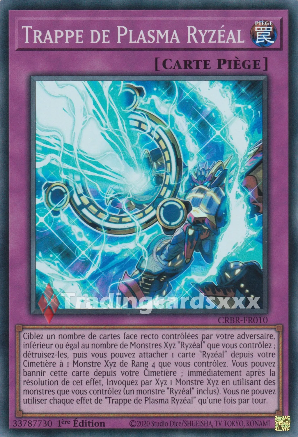 Yu-Gi-Oh! Trappe de Plasma Ryzéal carte CRBR-FR010