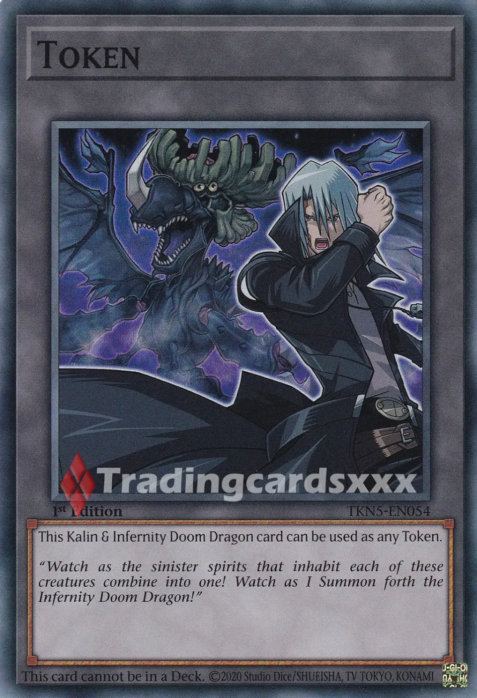 Yu-Gi-Oh! Kalin & Infernity Doom Dragon TKN5-EN054 Jeton SR à l'unité