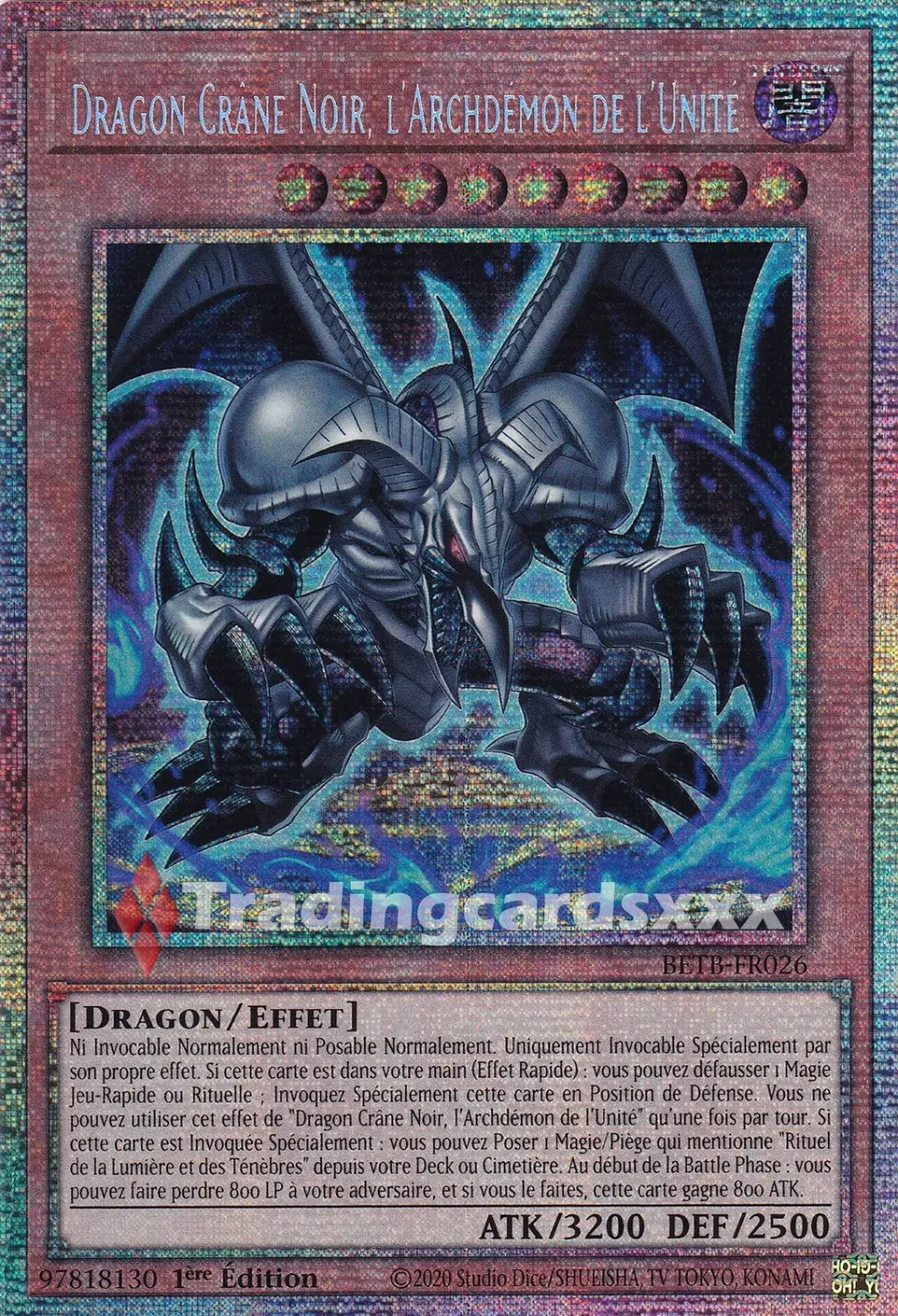 Yu-Gi-Oh! Dragon Crâne Noir BETB-FR026 carte Starlight Rare