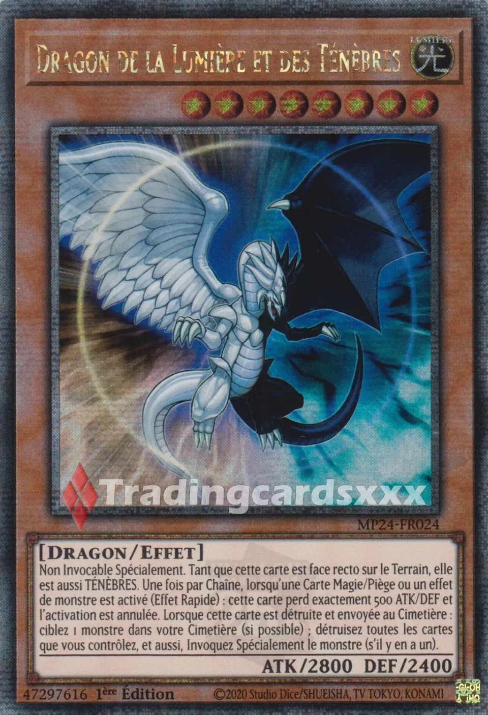 Yu-Gi-Oh! Dragon de la Lumière et des Ténèbres MP24-FR024 carte QCSE