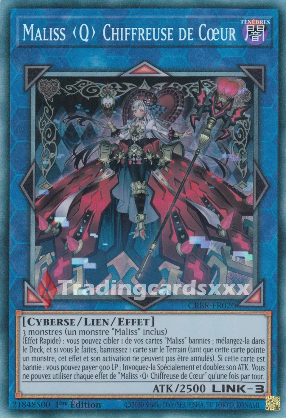 Yu-Gi-Oh! Maliss Q Chiffreuse de Cœur CRBR-FR020 carte