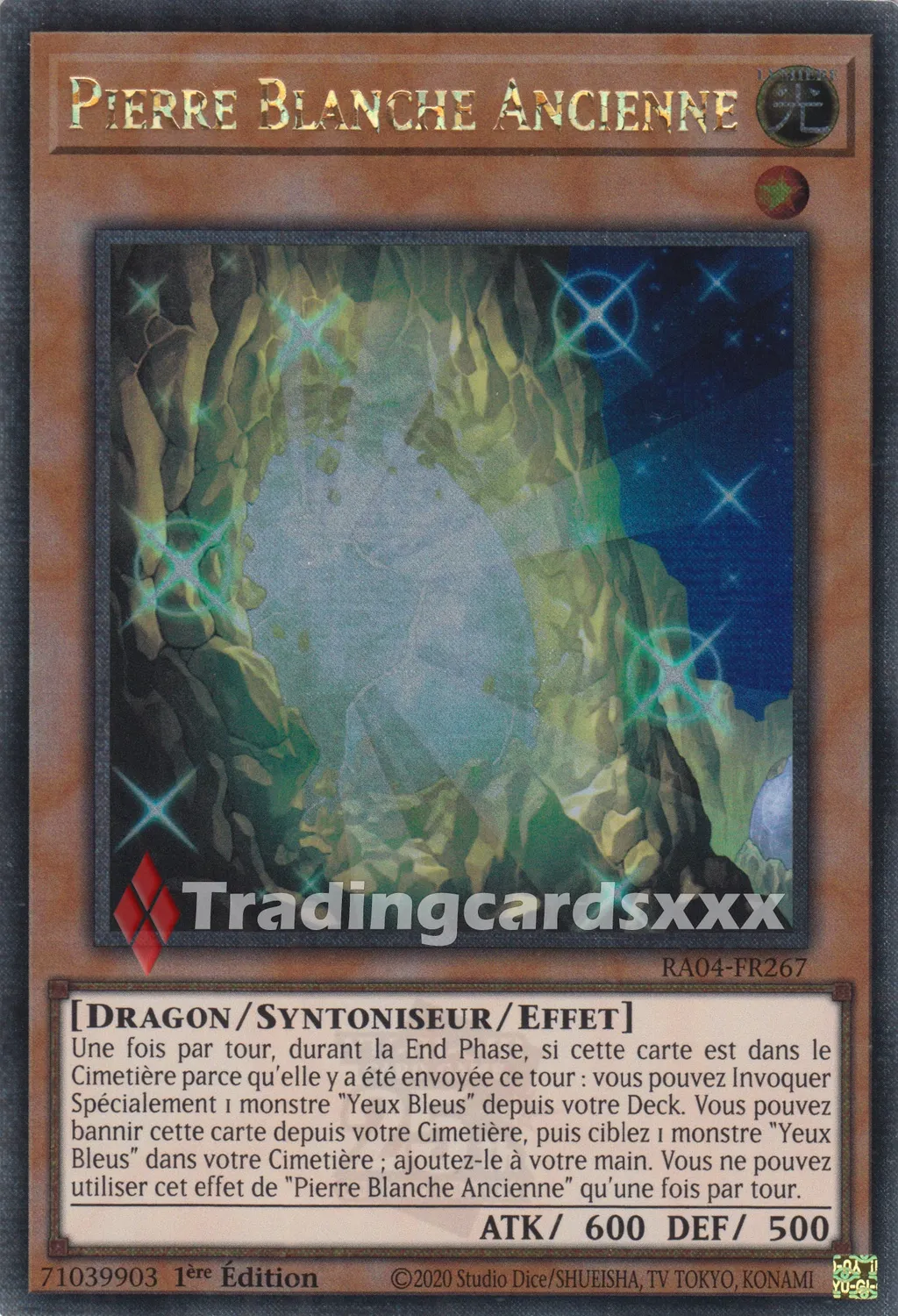 Yu-Gi-Oh! Pierre Blanche Ancienne RA04-FR267 carte 1ère édition