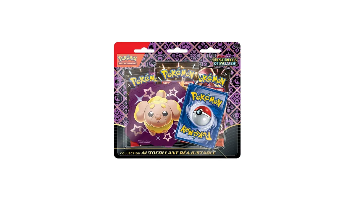 Pokémon Destinées de Paldea Tech Stickers coffret 3 boosters