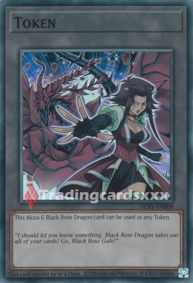Yu-Gi-Oh! Token Akiza & Black Rose TKN5-EN008 carte SR EN
