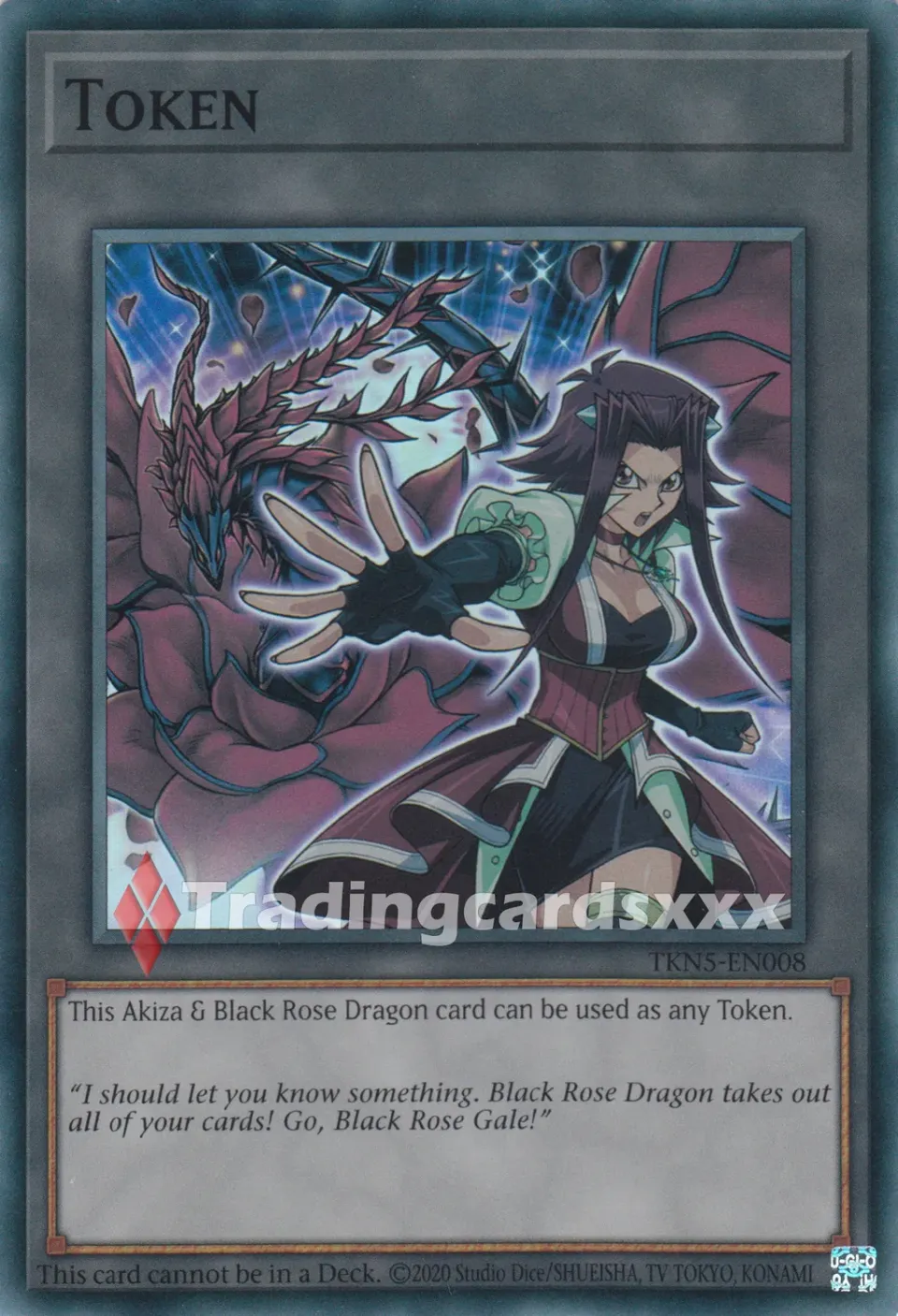 Yu-Gi-Oh! Token Akiza & Black Rose TKN5-EN008 carte SR EN