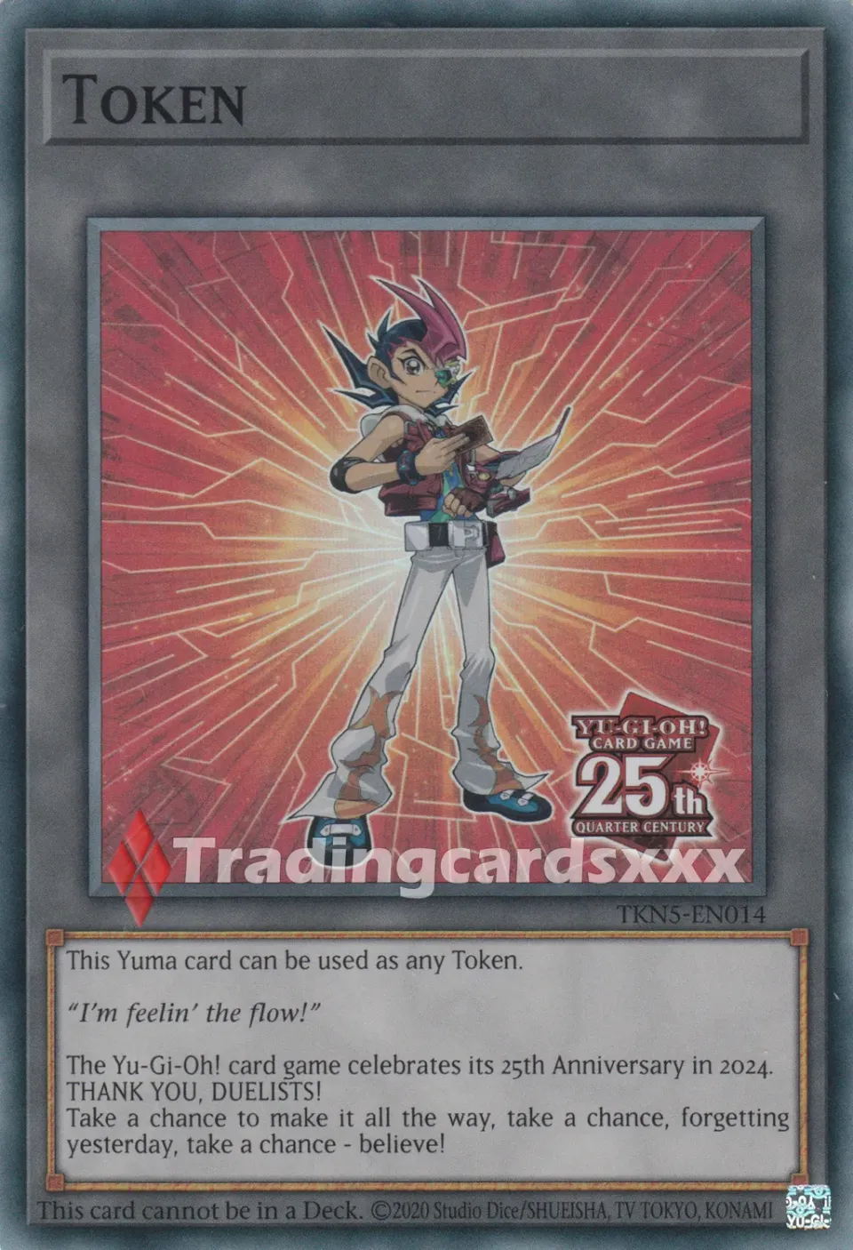 Yu-Gi-Oh! Token Zexal Yuma Tsukumo TKN5-EN014 carte anglaise
