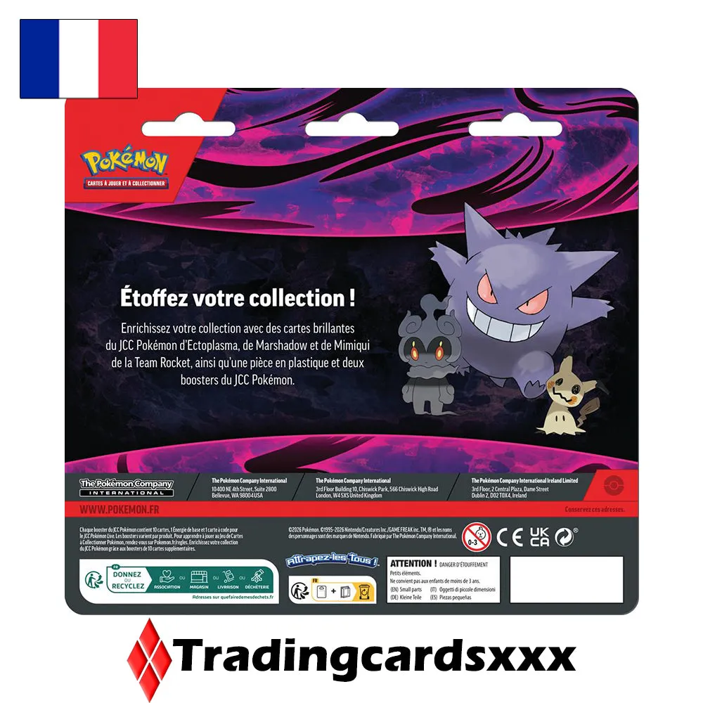 Pokémon Duo Pack Octobre 2026 Ectoplasma Mimiqui Marshadow 2 boosters