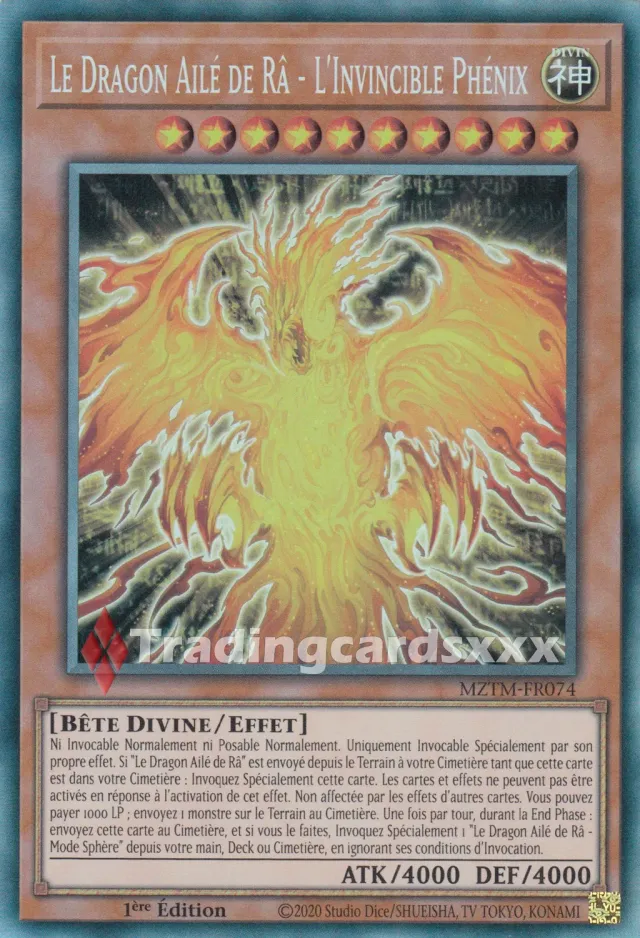 Yu-Gi-Oh! Labyrinthe du Maitre Dragon Aile de Ra Phenix MZTM-FR074 carte CR