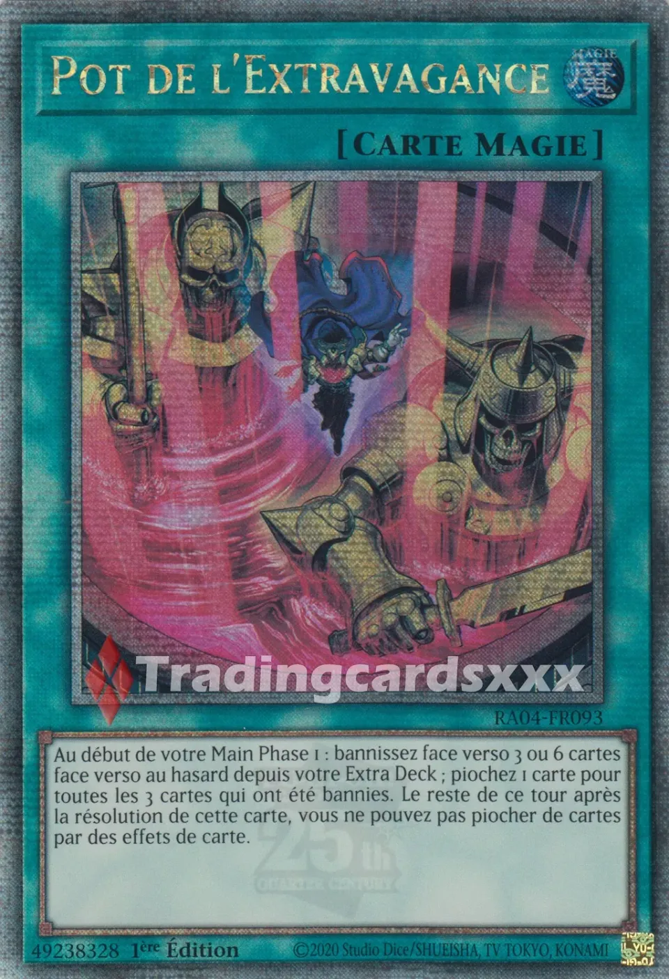 Yu-Gi-Oh! Pot de l'Extravagance RA04-FR093 carte QCSE