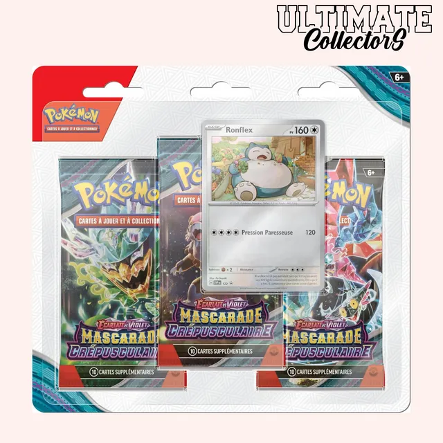 Pokémon Mascarade Crépusculaire tripack EV06 français scellé