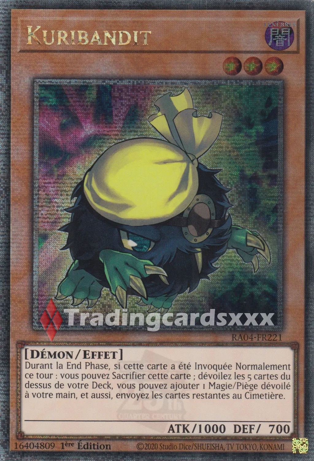 Yu-Gi-Oh! Kuribandit RA04-FR221 carte 1ère édition