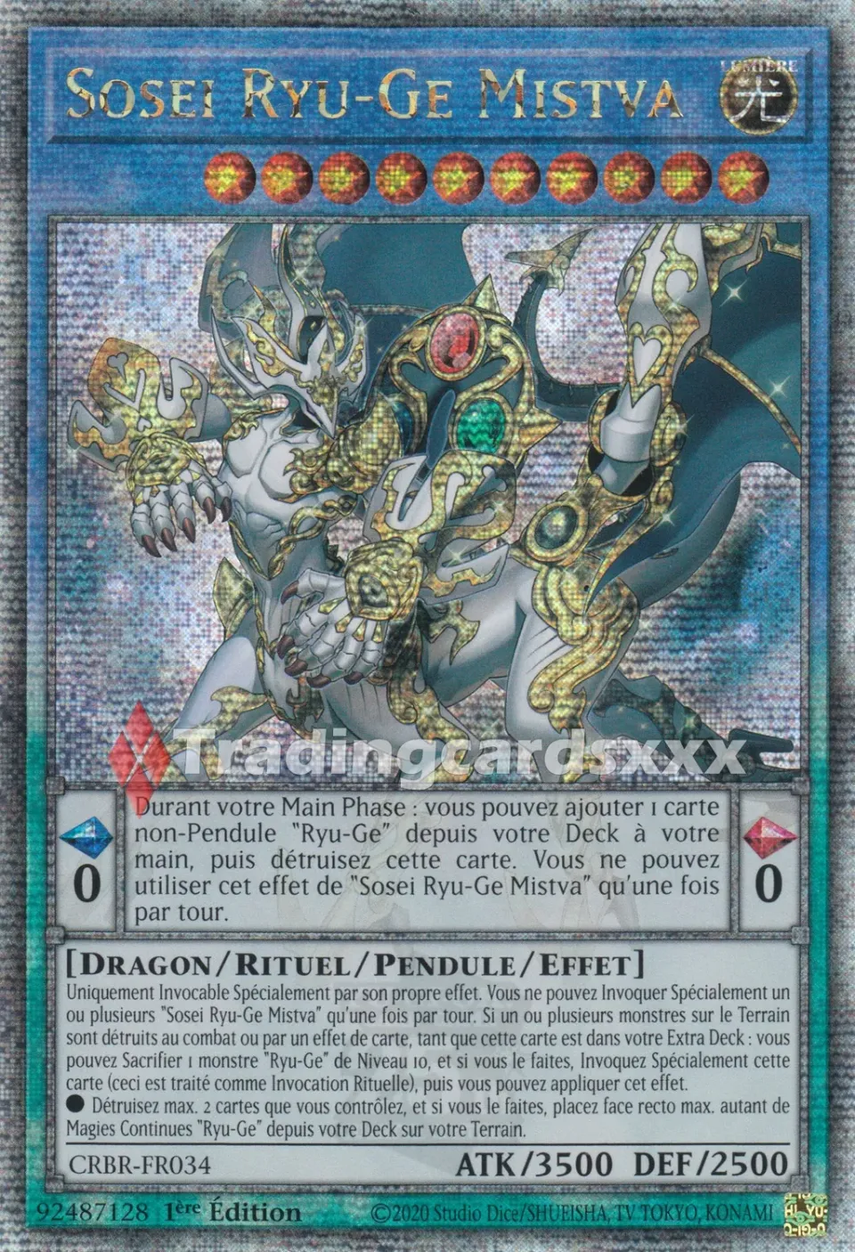 Yu-Gi-Oh! Sosei Ryu-Ge Mistva CRBR-FR034 carte