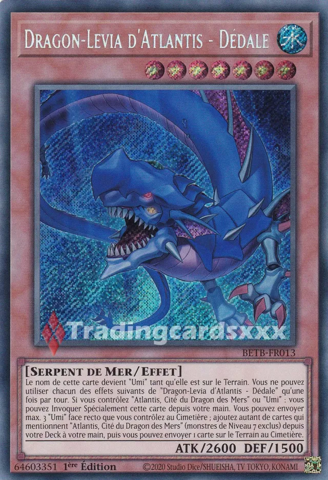 Yu-Gi-Oh! Dragon-Levia Dédale BETB-FR013 carte 1ère édition