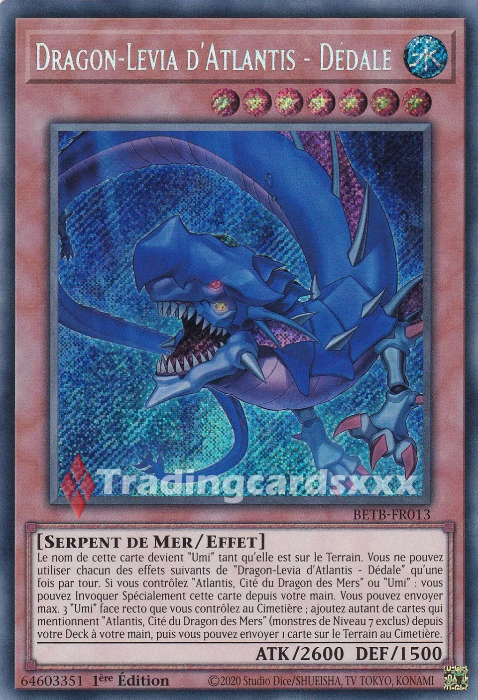 Yu-Gi-Oh! Dragon-Levia Dédale BETB-FR013 carte 1ère édition