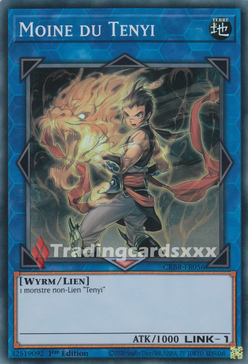 Yu-Gi-Oh! Moine du Tenyi CRBR-FR056 carte SR Croisée Infernale