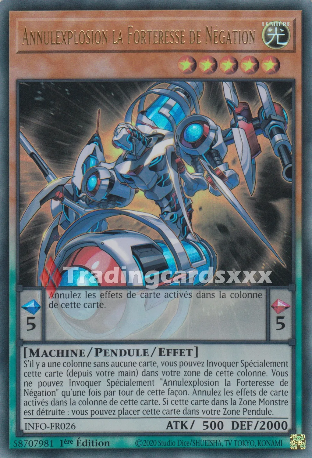 Yu-Gi-Oh! Annulexplosion la Forteresse carte