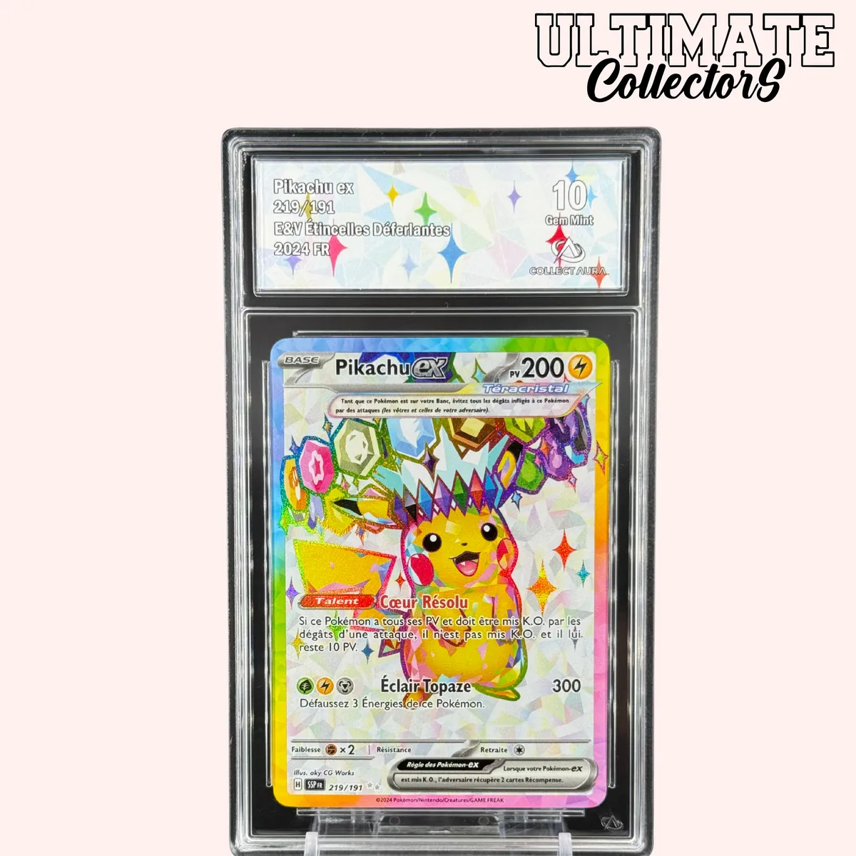 Pokémon Etincelles Déferlantes Pikachu ex 219/191 carte secrète FR