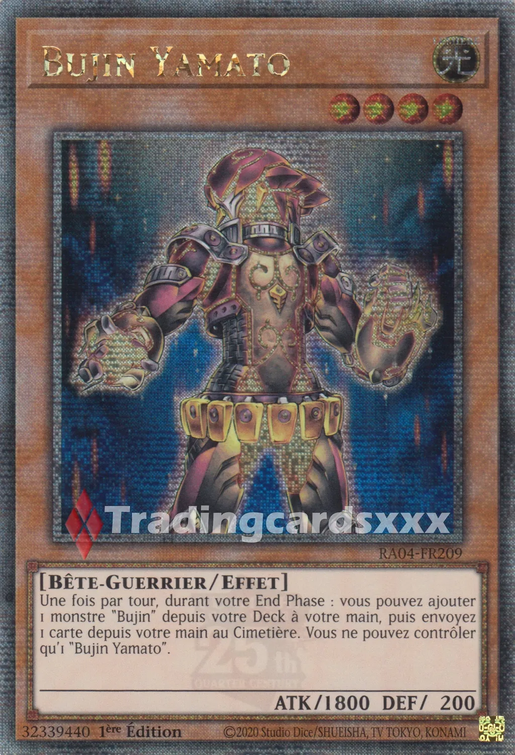 Yu-Gi-Oh! Bujin Yamato carte RA04-FR209