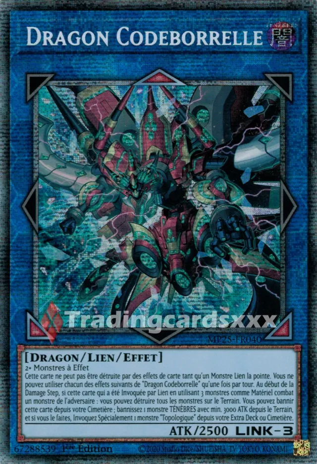 Yu-Gi-Oh! Dragon Codeborrelle MP25-FR040 carte STAR 1ère édition
