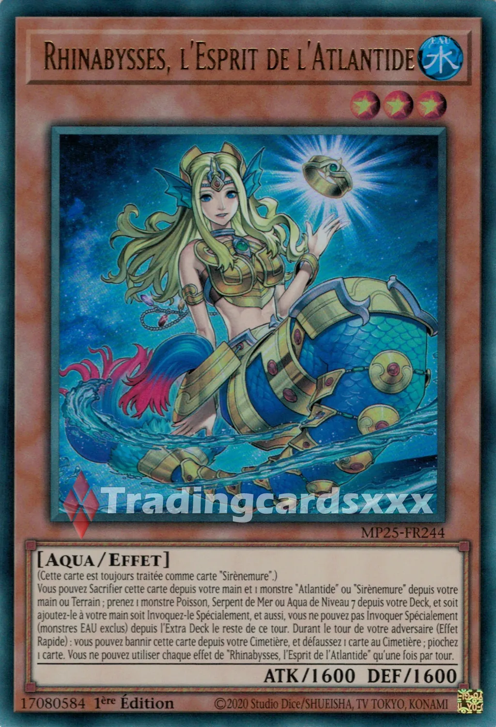 Yu-Gi-Oh! Rhinabysses l'Esprit de l'Atlantide carte à l'unité FR