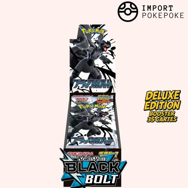 Pokémon Black Bolt SV11B display Deluxe japonaise 4 boosters AR