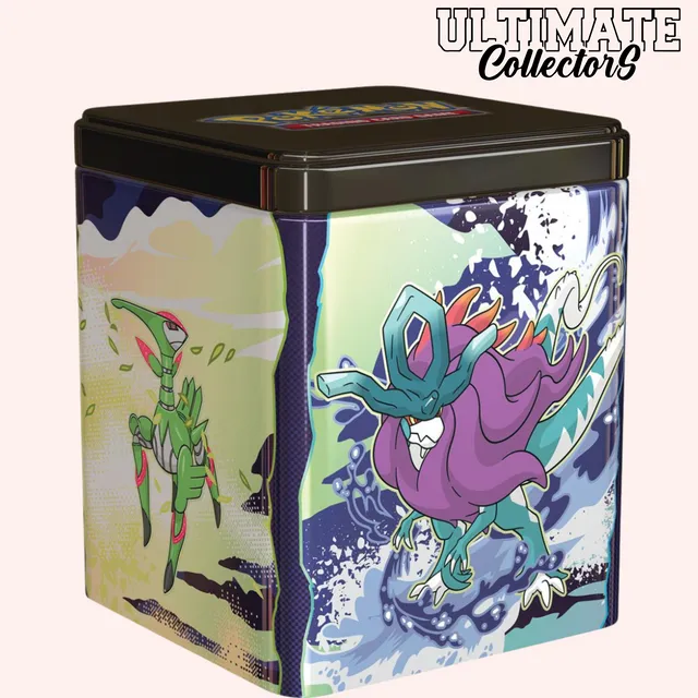 Pokémon Écarlate & Violet Tin Cube mars 2025 boîte 3 boosters