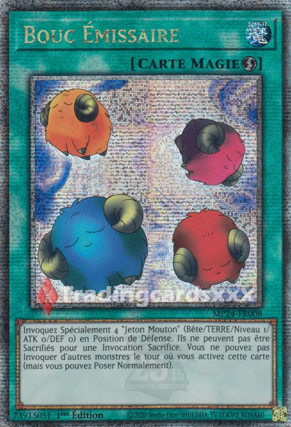 Yu-Gi-Oh! Bouc Émissaire MP24-FR008 carte QCSE 1ère édition