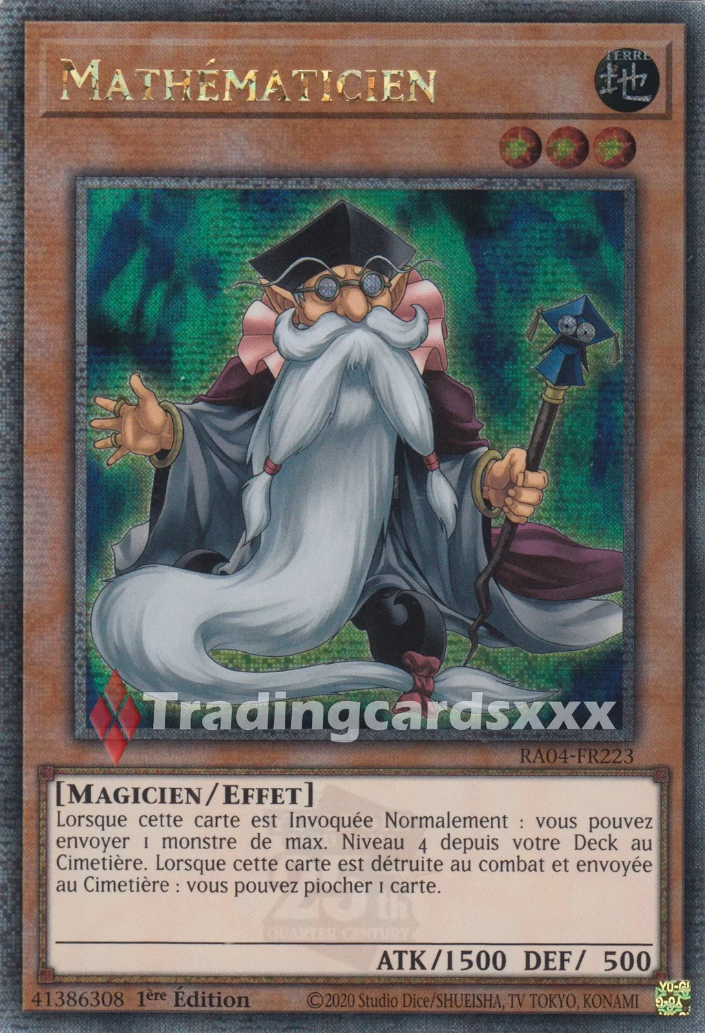 Yu-Gi-Oh! Ruée Quart Siècle Mathématicien RA04-FR223 carte