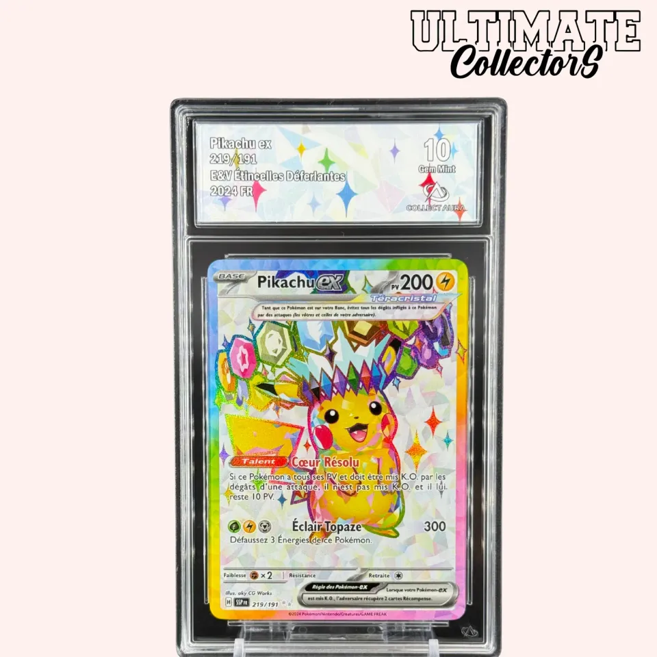 Pokémon Etincelles Déferlantes Pikachu ex 219/191 carte secrète FR
