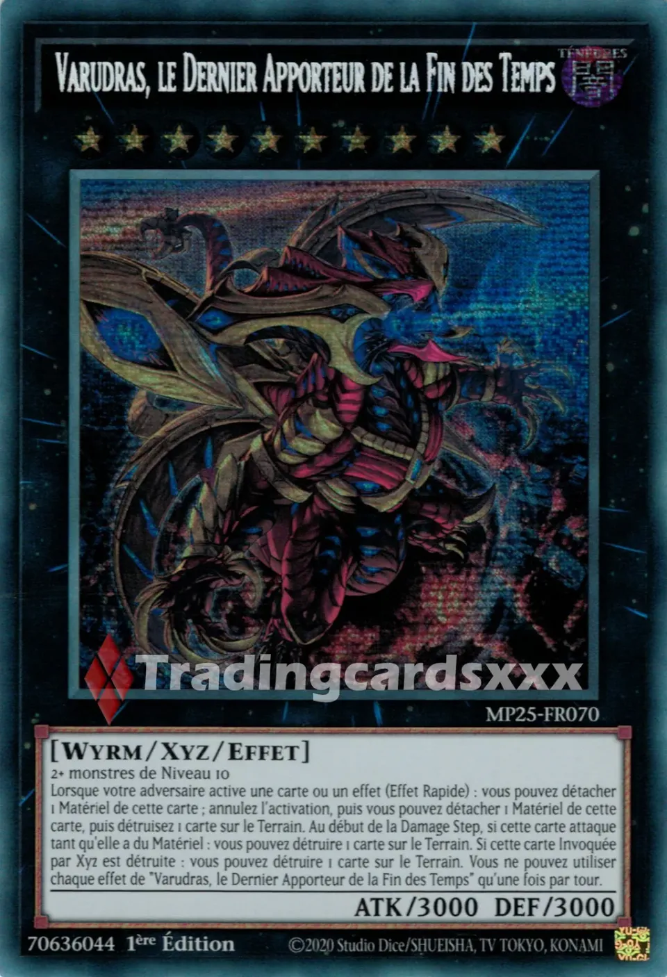 Yu-Gi-Oh! Varudras Apporteur Fin Temps MP25-FR070 carte PSE