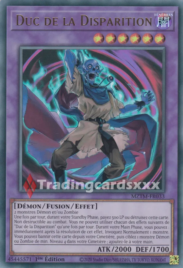 Yu-Gi-Oh! Duc de la Disparition MZTM-FR033 carte UR à l’unité FR