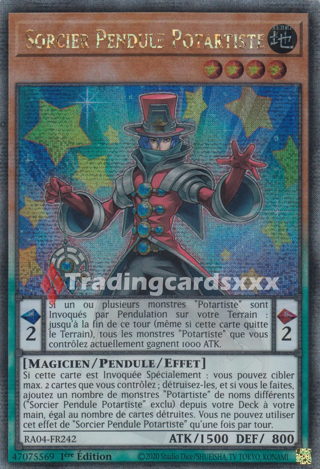 Yu-Gi-Oh! RA04 Sorcier Pendule Potartiste RA04-FR242 Carte