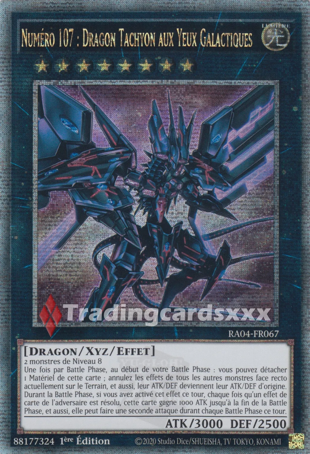 Yu-Gi-Oh! Numéro 107 Dragon Tachyon aux Yeux Galactiques Carte QCSE
