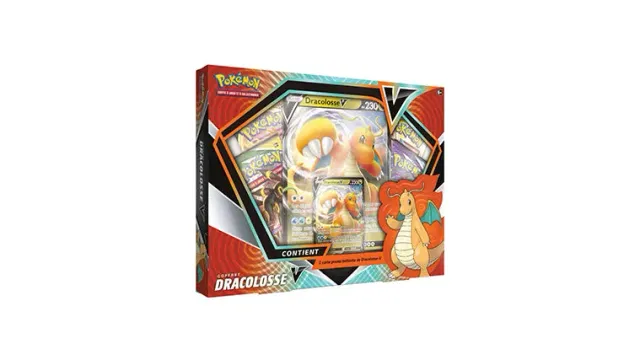 Pokémon coffret Dracolosse-V cartes promo et boosters dragon