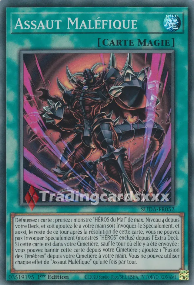 Yu-Gi-Oh! Assaut Maléfique SUDA-FR052 carte à l'unité SR française