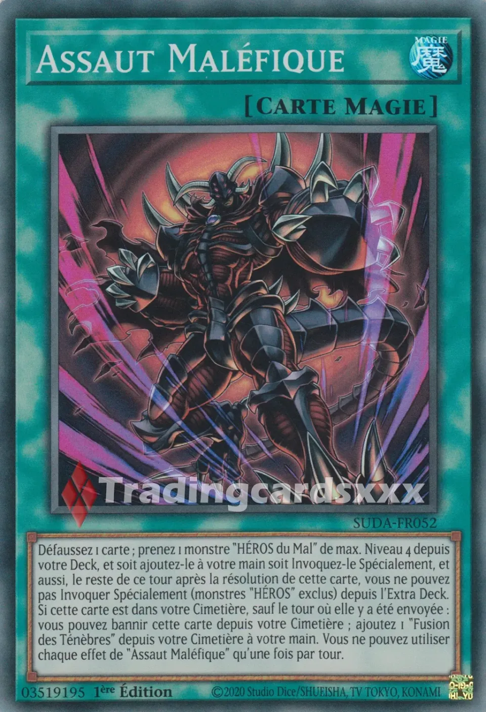 Yu-Gi-Oh! Assaut Maléfique SUDA-FR052 carte à l'unité SR française