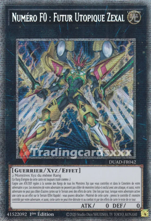 Yu-Gi-Oh! Numéro F0 Futur Utopique Zexal DUAD-FR042 carte