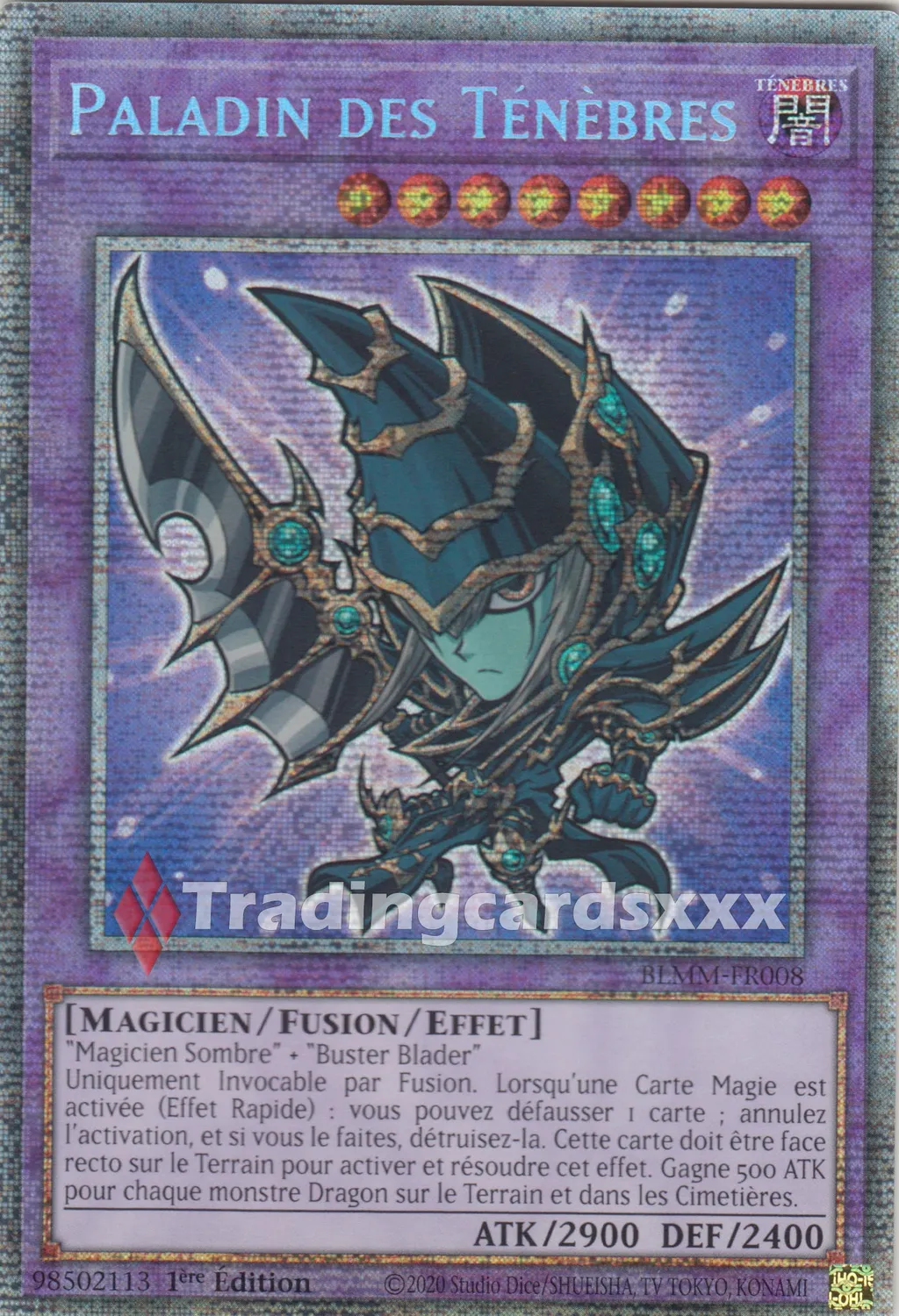 Yu-Gi-Oh! Tumulte Monstres Paladin des Ténèbres BLMM-FR008 carte