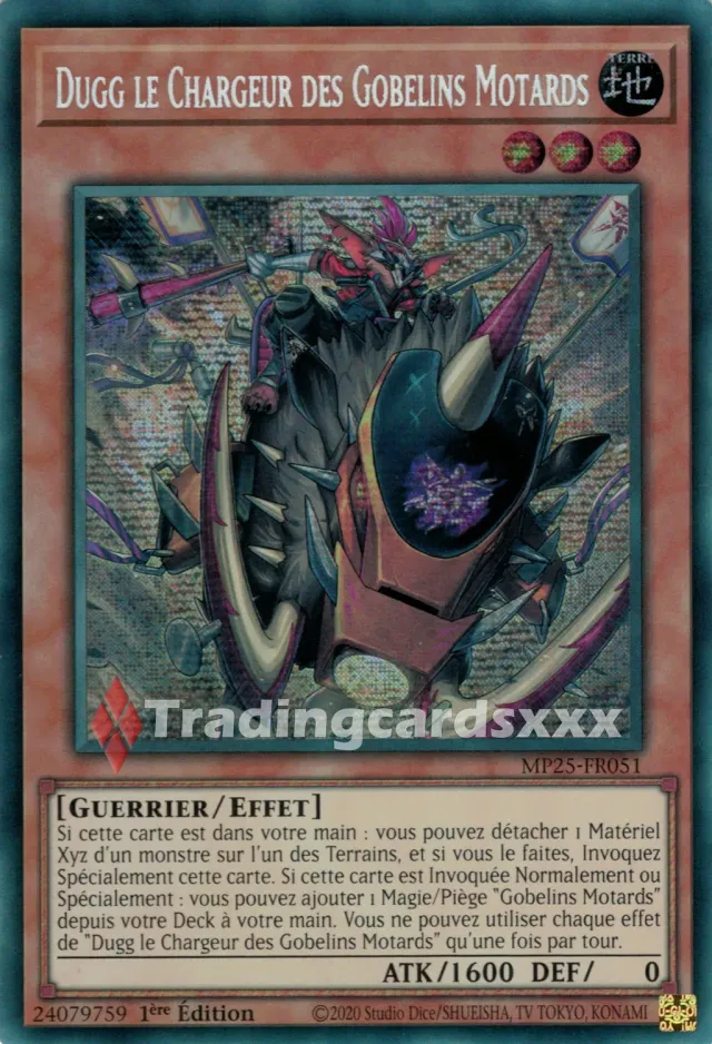 Yu-Gi-Oh! Dugg le Chargeur des Gobelins Motards carte MP25-FR051