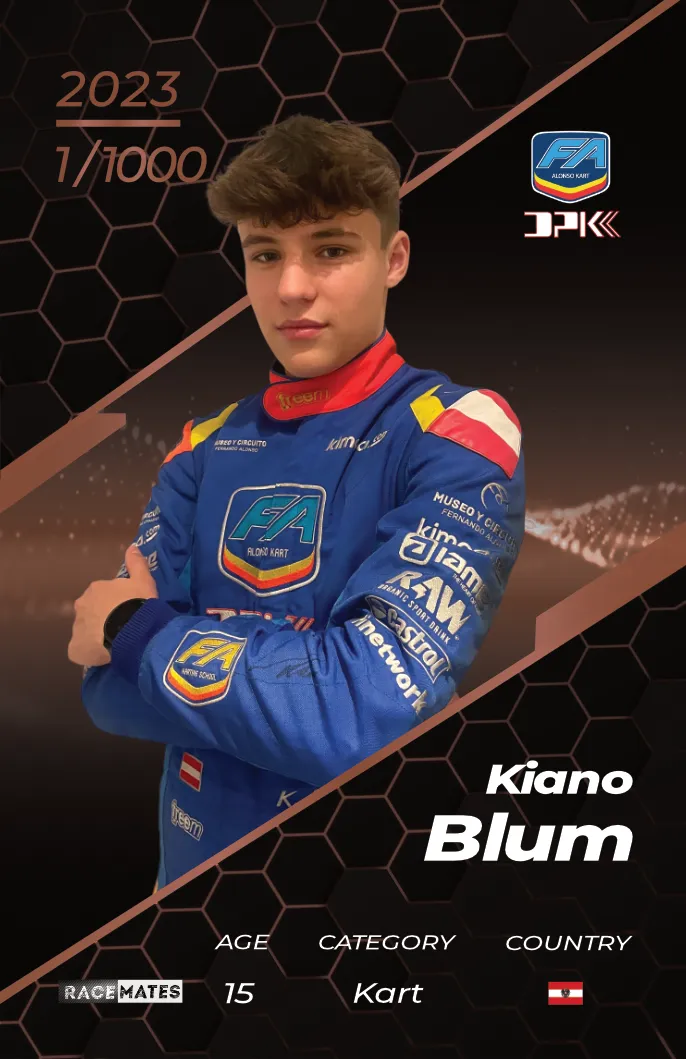 RACEMATES Kiano Blum carte à collectionner blockchain