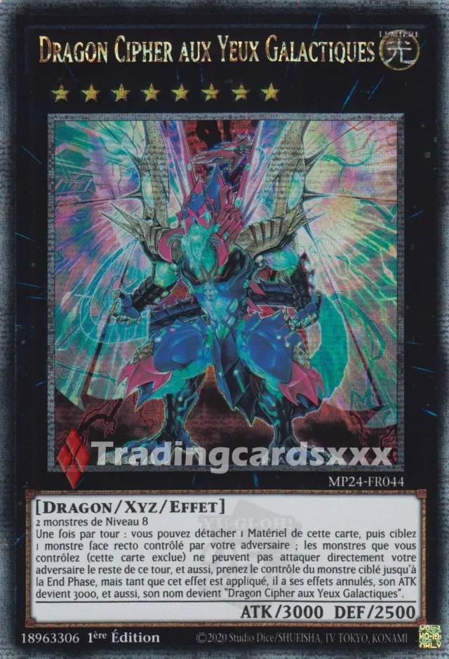 Yu-Gi-Oh! Dragon Cipher aux Yeux Galactiques MP24-FR044 carte QCSE à l'unité