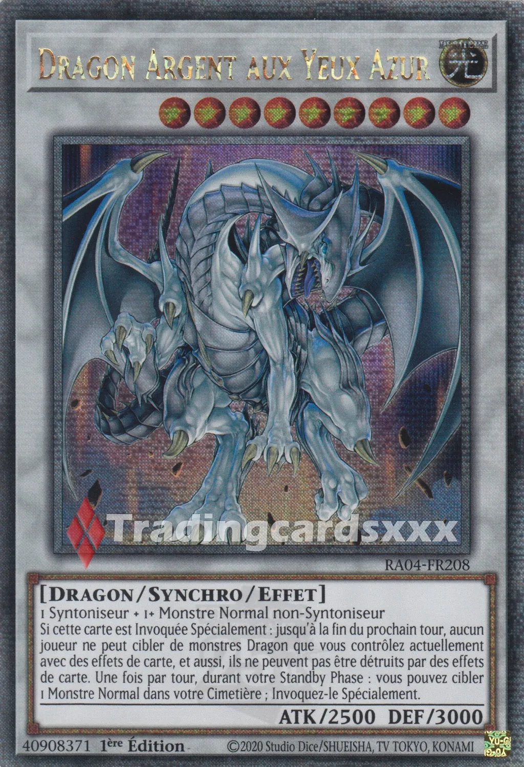 Yu-Gi-Oh! Dragon Argent aux Yeux Azur carte RA04-FR208 française