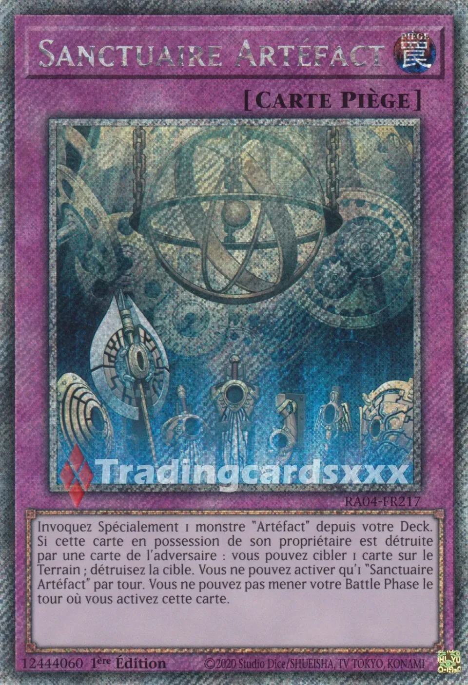 Yu-Gi-Oh! Ruée du Quart de Siècle RA04-FR217 Sanctuaire Artéfact carte à l'unité