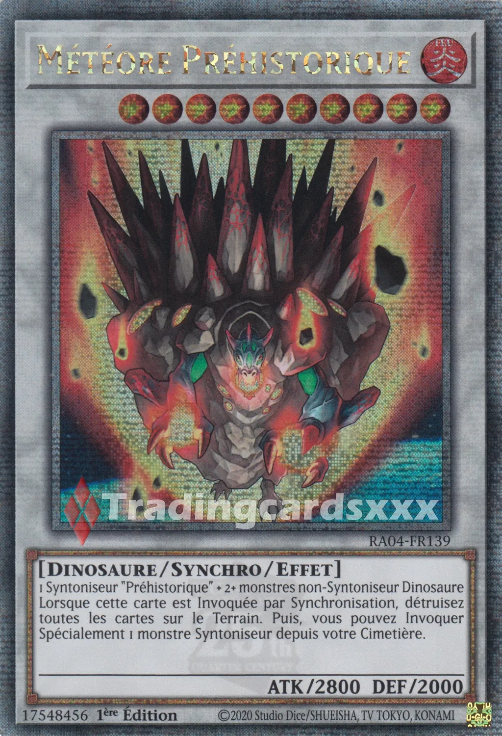 Yu-Gi-Oh! Météore Préhistorique carte à l’unité française